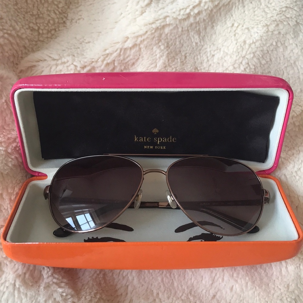 Kate Spade Avaline Aviators with case